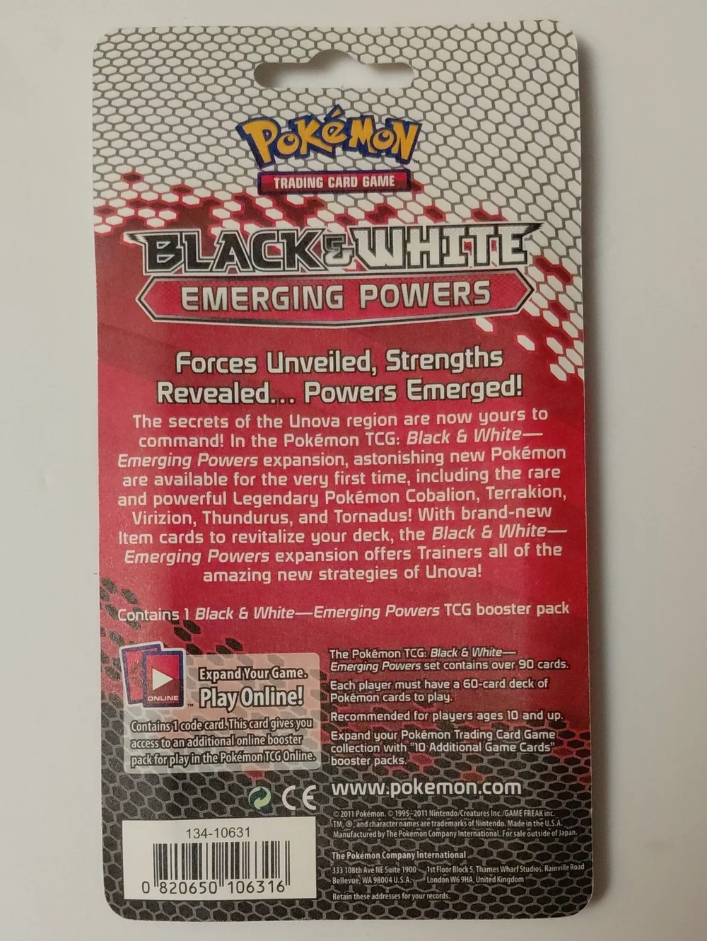 SEALED - Vintage Pokemon Black And White: Emerging Powers Single Blister Pack